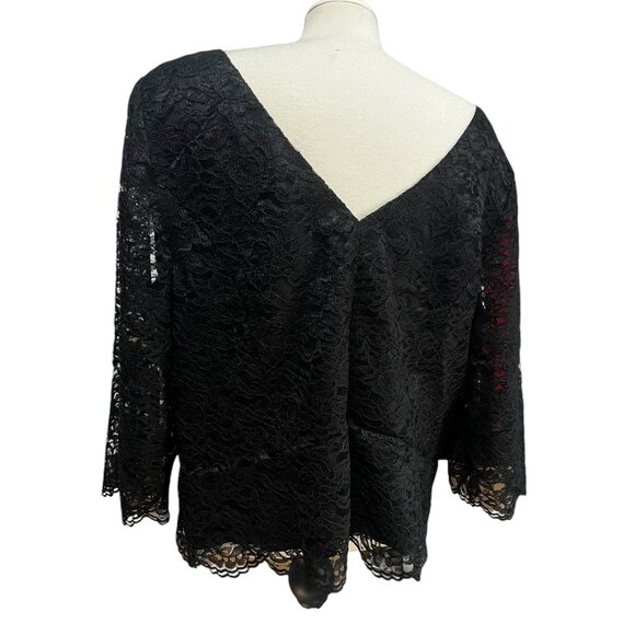 Maggy London Vintage NWT V Neck and Back Lace Career Blouse Sz 22 W Plus Womens - Picture 2 of 13